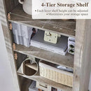 RedLemon Bookshelf with Storage Cabinet, 72" Tall Farmhouse Bookcase with Adjustable Shelves and Barn Door, 4 Tier Office Wood Bookshelf with Drawer for Office Library Living Room (Light Rustic Oak) by CozyNest Decor