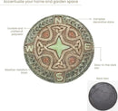 Bits and Pieces - 10” (25.5 cm) Glow-in-The-Dark Celtic Compass Decorative Stone - Yard Decoration – Beautiful Lawn/Garden Stone by GreenHaven Gardens