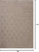 Loloi Amber Lewis Topanga Collection TOP-06 Natural/Mist 6'-7" x 9'-4" Indoor/Outdoor Area Rug by CozyNest Decor