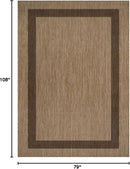 CAMILSON Outdoor Rug 6x9 - Modern Outside Rugs for Patios Porches Waterproof Durable Washable Non-Shedding, Easy-to-Clean Indoor Outdoor Area Carpet (6 x 9, Bordered - Jute) by CozyNest Decor