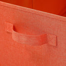 HOONEX Storage Bins with Lids for Organizing, Pack of 2, Storage Boxes with 2 Carrying Handles and Sturdy Heavy Cardboard, 16.5" L x 11.8" W x 7.5" H for Shoes, Books, Clothes, Nursery, Orange by TinyTreasures Baby Boutique