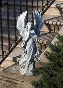 Joseph's Studio by Roman - Collection, 21" H Praying Angel W/Wings, Made from Resin, High Level of Craftsmanship and Attention to Detail, Durable and Long Lasting by GreenHaven Gardens