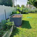 Vego garden 32" Extra Tall Raised Garden Bed Kits,10 in 1 Modular Raised Planter Box for Vegetables Flowers Fruits Oval Metal Raised Garden-Modern Gray by CozyNest Decor