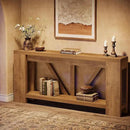 Tribesigns 70.9" Extra Long Entry Table, Farmhouse Wood Console Table with Storage, Modern Accent Sofa Table Behind Couch Foyer Tables for Entryway, Living Room, Entrance, Light Brown by CozyNest Decor