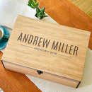 Personalized wooden name box for memories, keepsake Christmas gift, present for Him, Her, Boyfriend, Girlfriend, Baby Boy, Baby Girl, Brother, Sister, Guy, Groomsmen, Bride Friend for Birthday by TinyTreasures Baby Boutique