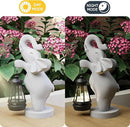 Solar Garden Statue 10 Inch Elephant Decor for Outside Yard Decoration Outdoor Unique Housewarming Gardening Birthday Gifts for Women Grandma by GreenHaven Gardens