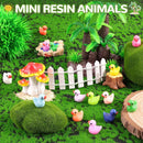 200PCS Mini Resin Animals Cute Tiny Ducks,Miniature Duck Figures to Hide,Little Animal Toys Small Figurines Bulk for Topper Desk Garden Dollhouse Landscape Aquarium Ornaments DIY Crafts & Decor by GreenHaven Gardens