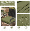Patio Chair Cushions 19 X 19 X 4 Inch Waterproof Outdoor Seat Cushions for Patio Furniture, Outdoor Sofa Couch Pads with Ties & Handle, Set of 2, Light Green by GreenHaven Gardens