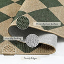 Lahome Checkered Washable Rugs 8x10, Easy Jute Rug for Living Room Patio, Farmhouse Neutral Indoor Outdoor Carpet Non Slip Non Shedding Floor Carpet for Office Deck Backyard by CozyNest Decor