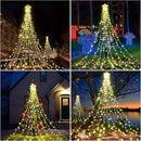 BlcTec Outdoor Christmas Decorations, 317 LED Christmas Lights with 9 Strands 11.9ft Waterfall Christmas Tree Lights, 8 Modes, Waterproof, Topper Star & Timer for Yard Patio Xmas Décor, Warm White by GreenHaven Gardens