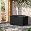 100 Gallon Resin Deck Box, Waterproof Outdoor Storage Bin for Patio Furniture, Pool Accessories, and Garden Tools, Lockable & UV-Resistant, Black by GreenHaven Gardens