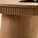 Modern Oval Coffee Table with Wood Pedestal,47.24" Farmhouse Center Table for Living Room, Ellipse Coffee Tables Tea Table for Bedroom, Apartment-Natural by CozyNest Decor