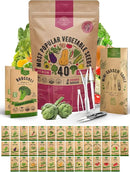 Organo Republic 40 Vegetable Seeds Variety Pack - 26000 Non GMO Heirloom Seeds for Planting Vegetables & Fruits in Bulk Individual Seed Packets, Home Garden Seeds for Hydroponic, Indoor & Outdoors by GreenHaven Gardens
