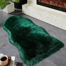 AMTOVO Faux Fur Rug, Dark Green Area Rug, Fluffy Sheepskin Rug, Fuzzy Ultra Soft 2 x 4 ft Shag Rugs for Bedroom Sofa Throw Cushion Room Decor, Sheepskin by CozyNest Decor