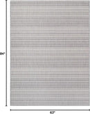 Stripe Outdoor Rug 5x7 Washable Outside Carpet for Indoor Patio Porch Waterproof Easy Cleaning Non Shedding Area Rugs Gray 5 x 7 by CozyNest Decor