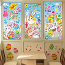 Large Easter Window Clings - Bunny Window Stickers Decals for Glass Windows, Cute Easter Egg Double Sided Reusable Window Holiday Decorations, Bird Office Spring Patry Decor, 9Sheet/121PCS by CozyNest Decor
