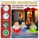 36 Inch Pop-Up Christmas Ball with 90 LED Lights for Outdoor Xmas Decor, 3-Piece Pre-Lit Iridescent Christmas Ball Ornaments Decor with Base, Outdoor 3D Glittered Standing Holiday Display by CozyNest Decor