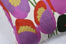 Lily Pink Flower Pillow Cover | Suzani Accent Pillow | Outdoor Floral Pillows | Hand Embroidered Wool Cushion - 18x18 by CozyNest Decor