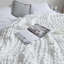 Maetoow Chenille Chunky Knit Blanket Throw （40×50 Inch）, Handmade Warm & Cozy Blanket Couch, Bed, Home Decor, Soft Breathable Fleece Banket, Christmas Thick and Giant Yarn Throws, White by CozyNest Decor