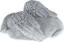 Pure Garden Sculpture Pet Memorial Statue, Sleeping Angel Dog, Stone Finish by GreenHaven Gardens