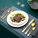 Gold Silverware Set, OGORI 40-Piece Food Grade Stainless Steel Gold Flatware Set, Kitchen Utensil Set Service for 8, Mirror Polished Tableware Cutlery Set for Home and Restaurant, Dishwasher Safe by CozyNest Decor
