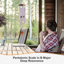 Large Aluminium Wind Chimes 37 Inches to Create a Zen Atmosphere Suitable for Outdoor, Garden, Patio Decoration. Classic Wind Chimes with Wind Catcher Suitable as A Gift for Unisex(Purple) by CozyNest Decor