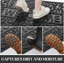 Yimobra Welcome Matt Outdoor 60x36, Waterproof All-Season Front Door Mat, All-Weather Doormat, Sturdy Natural Rubber, Fade Resistant, Low Profile, Easy Clean Patio Porch Entryway Mat, Grey