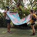 Nomadix Festival Blanket - Perfect for Picnics, Camping, & Lawn Seating - Plush Top & Water Resistant Base - Made with Post Consumer Recycled Materials - Jungle - 60x70 by TinyTreasures Baby Boutique