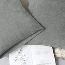 CaliTime Throw Pillow Covers Decorative 20 X 26 Inches Pack of 2 Cozy Chenille Standard Pillow Shams Cases for Couch Sofa Bed Living Room Home Medium Grey by CozyNest Decor