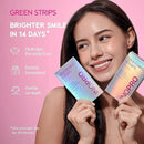 Teeth Whitening Strips 14 Treatments Kit - Teeth Whitener, Peroxide Free, Enamel Safe Green White Strips, Deep Stains Removal - Instant Teeth Whitening Without The Harm (28 Strips) by CozyNest Decor