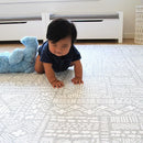 Cushmat Stylish Reversible Foam Play Mat (Large, Explorer - Gray Sand) - Soft, Waterproof, Durable Play mat for Infants, Babies, Toddler, Kids & Grownup - 6.5ft x 4.5ft by TinyTreasures Baby Boutique