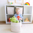 NaturalCozy Storage Cubes 11 Inch Cotton Rope Woven Baskets for Organizing, 3-Pack | Cube Storage Bin | Square Storage Baskets for Shelves Organizer, Classroom, Kids Toy Bins, Closet, Baby Nursery by TinyTreasures Baby Boutique