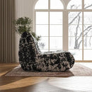 Bean Bag Chair, Loveseat Fireside Chair Bean Bag Sofa Large Bean Bag Chair for Adults, 2 Seater Bean Bag Chairs for Teens with High Density Comfortable Foam, Bean Bag for Living Room (Black Pattern) by CozyNest Decor