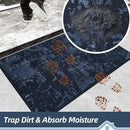 BEQHAUSE Dirt Trapper Door Mat 24"x36" Non-Slip Door Mats Washable Entryway Rugs Stain Resistant Doormat Absorbent Welcome Floor Mat for Front Back Door, Muddy Wet Shoes & Paws,Blue by CozyNest Decor