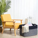 MINTWOOD Design 22in Extra Large Blanket Basket Holder for Living Room, Rectangle Rope Woven Storage Bin with Handles for Laundry, Pool Towels, and Shoes, Dog Toy Box Organizer, Navy Blue by GreenHaven Gardens