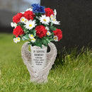 BAYN Grave Decorations for Cemetery, Angel Wings Vases with Spikes for Garden Decorations Waterproof Garden Statues Memorial Gifts for Loss of Loved One by GreenHaven Gardens
