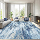 Amada 8x10 Area Rug, Modern Abstract Living Room Rug with Non-Slip Backing & Short Pile, Large Washable Rug with Abstract Pattern for Living Room, Bedroom and Dinning Room, Blue by TinyTreasures Baby Boutique