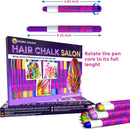 Desire Deluxe Hair Chalk for Girls Makeup Kit of 10 Temporary Colour Pens Gifts, Great Toy for Kids Age 5 6 7 8 9 10 11 12 13 Years Old, "Blue,Green,Grey,Pink,Purple by TinyTreasures Baby Boutique