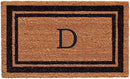 Calloway Mills 152963672D Black Border 36" x 72" Monogram Doormat Letter (D) by CozyNest Decor