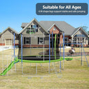 12FT 14FT Trampoline with Slide and Swings, ASTM Approved Outdoor Trampoline with Basketball Hoop and Ladder, Capacity for 5-7 Kids and Adults by TinyTreasures Baby Boutique