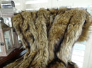Brown Fur Throw Blanket & Bedspread - Brown Wolf Faux Fur - Light & Dark Browns Caramel & Coffee Colors - Faux Fur - Luxury Throw Blanket & Bedspread, Handmade in USA, 16406 by CozyNest Decor