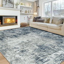 10x14 Area Rugs Large Living Room Rug Washable: Modern Abstract Rug Indoor Modern Carpet Non Slip for Dining Room Bedroom Nursery Home Office Blue/Grey by TinyTreasures Baby Boutique