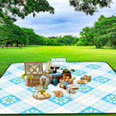 Extra Large Picnic Blanket Waterproof,80"x 80"Foldable Machine Washable Beach Blankets,Outdoor Blanket for 6-8 Adults,Picnic Mat Suitable for Indoor Crawling,Park Beach,Camping,Hiking,Travel( Blue) by TinyTreasures Baby Boutique