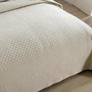MarCielo 3-Piece 100% Cotton Oversized Bedspread Lightweight Quilt Coverlet Embroidery Farmhouse Bedding Set (TM Khaki Beige, Oversized King (118"x106")) by CozyNest Decor