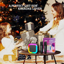 IROO Mini Karaoke Machine for Kids, 2025 TOP Toys Birthday Gifts Ideas for Girls Ages 4, 5, 6, 7, 8, 9, 10, 12+ Years Old, Portable MP3 Player with 2 Wireless Mics for Party(Black) by TinyTreasures Baby Boutique