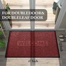 Yimobra Door Mat Indoor Outdoor Entrance, Non Slip Welcome Front Doormats, Heavy Duty Rubber Backing, Stain and Fade Resistant, Low Profile, Easy Clean Patio Garage Floor Mats, 47 x 32, Wine Red by CozyNest Decor