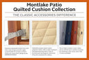 Classic Accessories Montlake FadeSafe Water-Resistant 21 x 20 x 4 Inch Wide Back Patio Quilted Lounge Cushion, Grey by GreenHaven Gardens