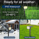 Solar Spot Lights Outdoor, [2 Pack/74 LED/3 Colors] 2-in-1 Solar Landscape Spotlights, IP65 Waterproof Auto On/Off Solar Powered Security Lights for Yard Garden Pathway Walkway by GreenHaven Gardens