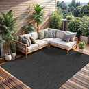 CAMILSON Outdoor Rug 8x10 Modern Area Rugs for Indoor and Outdoor Patios and Porches - Waterproof, Washable, Non-Shedding, Easy-to-Clean Outside Carpet (8 x 10, Solid - Dark Gray) by CozyNest Decor