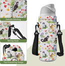 Neoprene Water Bottle Carrier Bag with Adjustable Shoulder Strap for Men Women Walking Hiking,Portable Insulated Holder Case for Stainless Steel/Glass/Plastic Bottles by TinyTreasures Baby Boutique